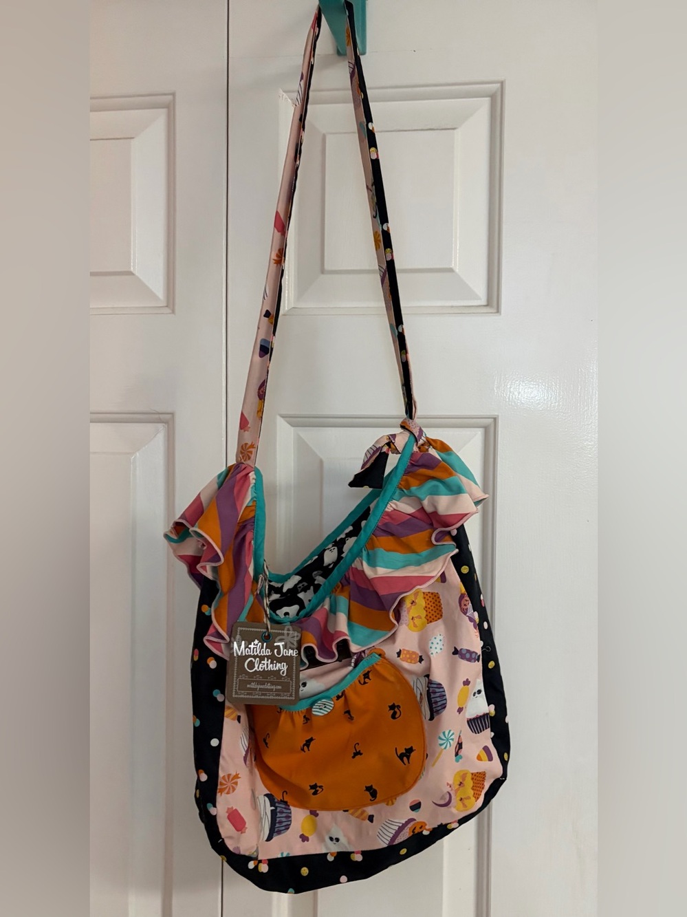 Matilda Jane Pink Multi-Color Halloween trick or treat bag